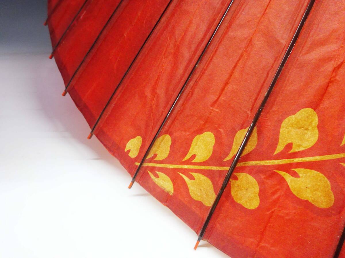 ◆(TH) ◎和傘 まとめて 2個セット 紫色 傘径：75cm 赤色 傘径：110cm 辻倉 日傘 番傘 和風小物 小道具 コスプレ 前撮り 日本舞踊 イベントの画像8