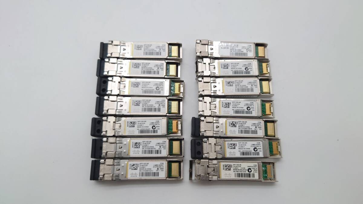 【14個セット】Cisco SFP-10G-SR CLASS 1 21CFR1040.10 光ファイバートランスミッタ 動作品の画像1