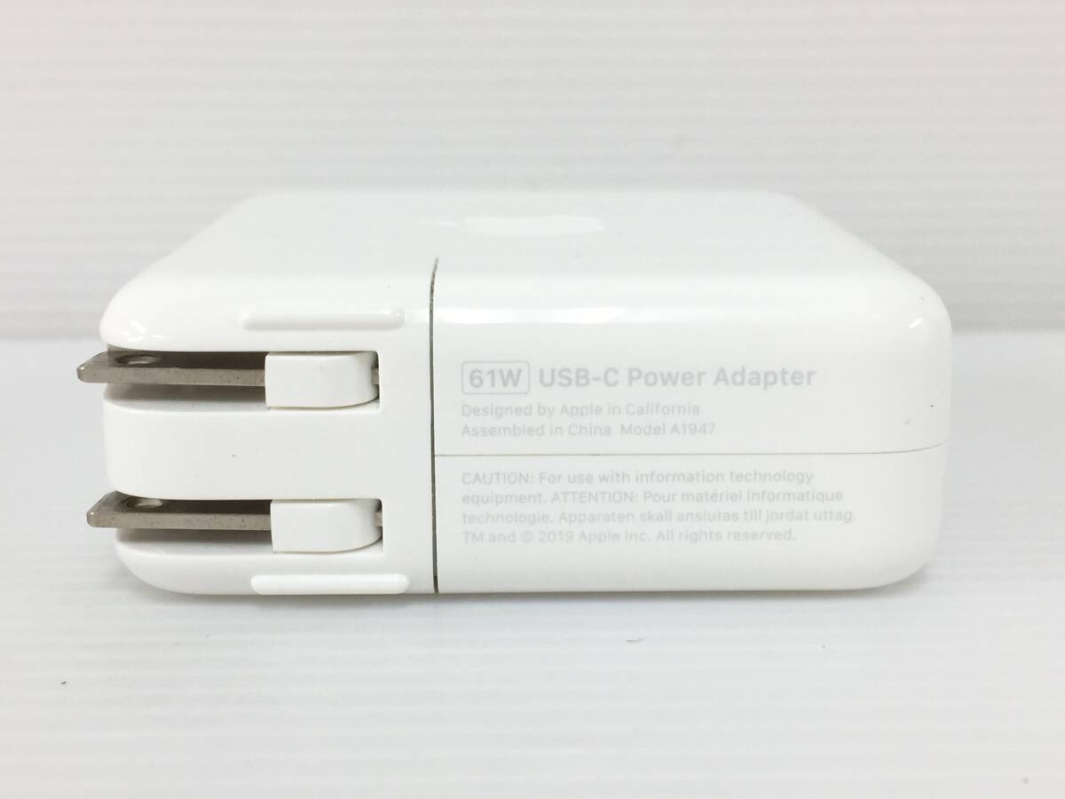 〇 Apple 純正 61W USB-C Power Adapter A1947 ACアダプター 動作品_画像3