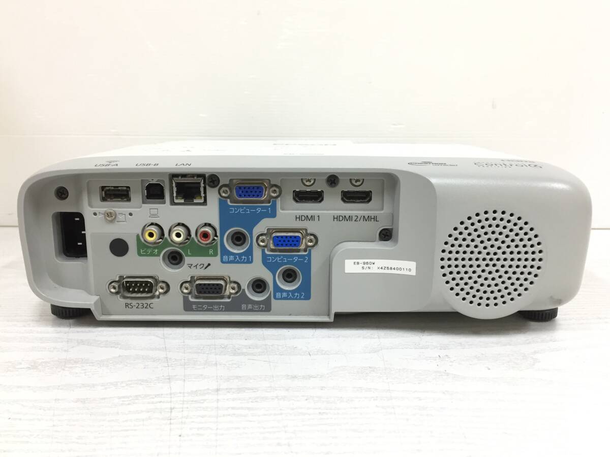 〇【良品】EPSON エプソン EB-960W ビジネスプロジェクター 3800lm 動作品_画像5