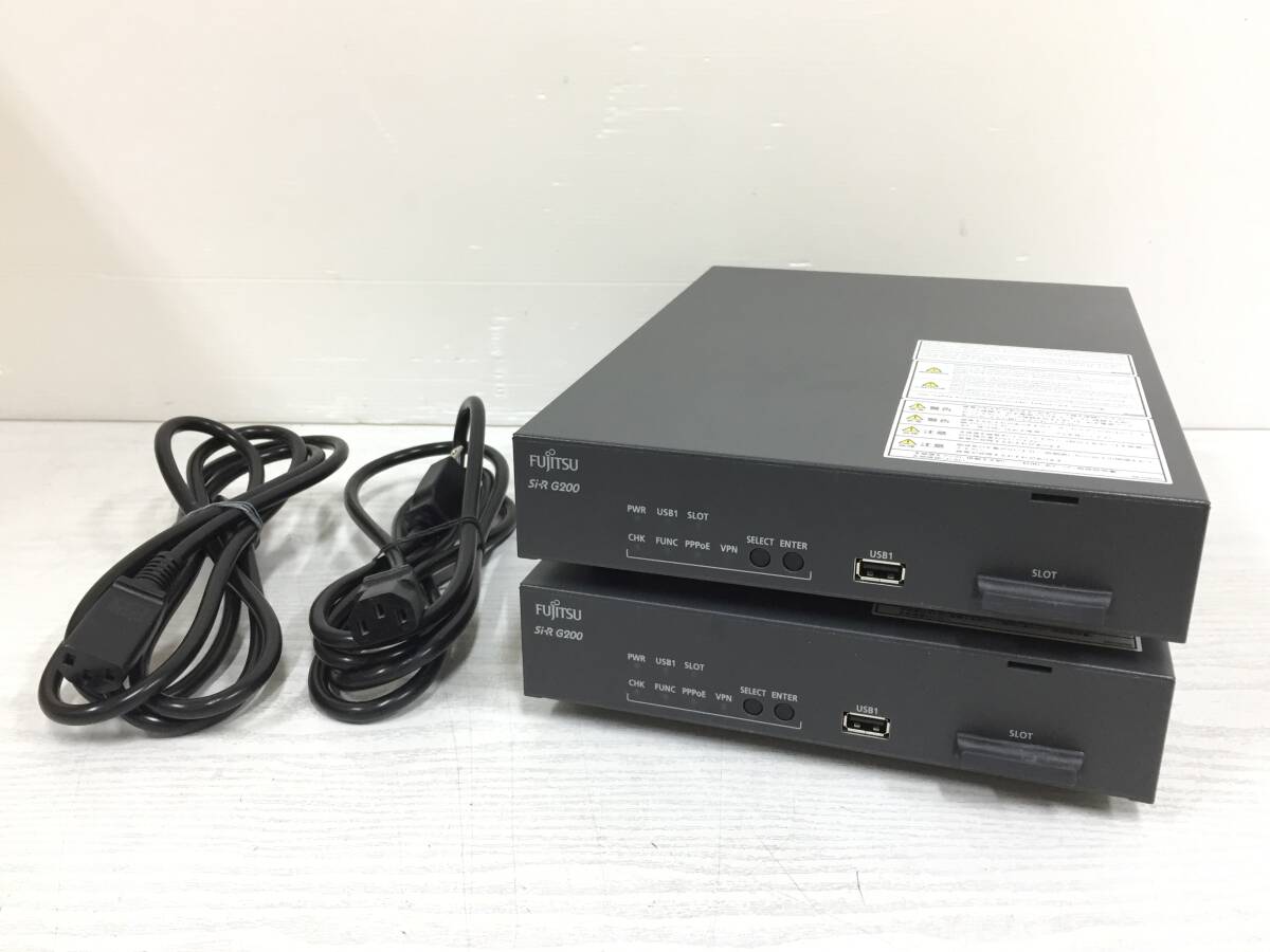 〇【2台セット】FUJITSU 富士通 Si-R G200 SIG200 高速WAN対応モデル IPアクセスルータ ケーブル付属 動作品_画像1