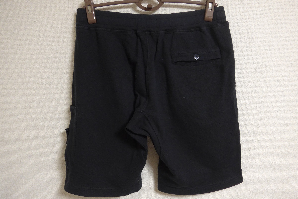 STONE ISLAND ストーンアイランド スウェット ショートパンツ BLACK size M ショーツ_画像4