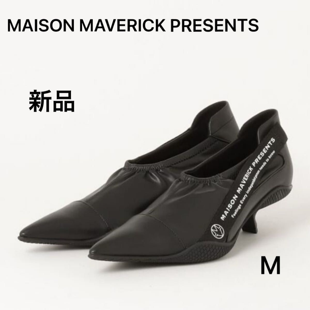 MAISON MAVERICK PRESENTS キティンヒールパンプス 黒 M 完売品 MAISON MAVERICK PRESENTS キティンヒールパンプス 黒 M 完売品