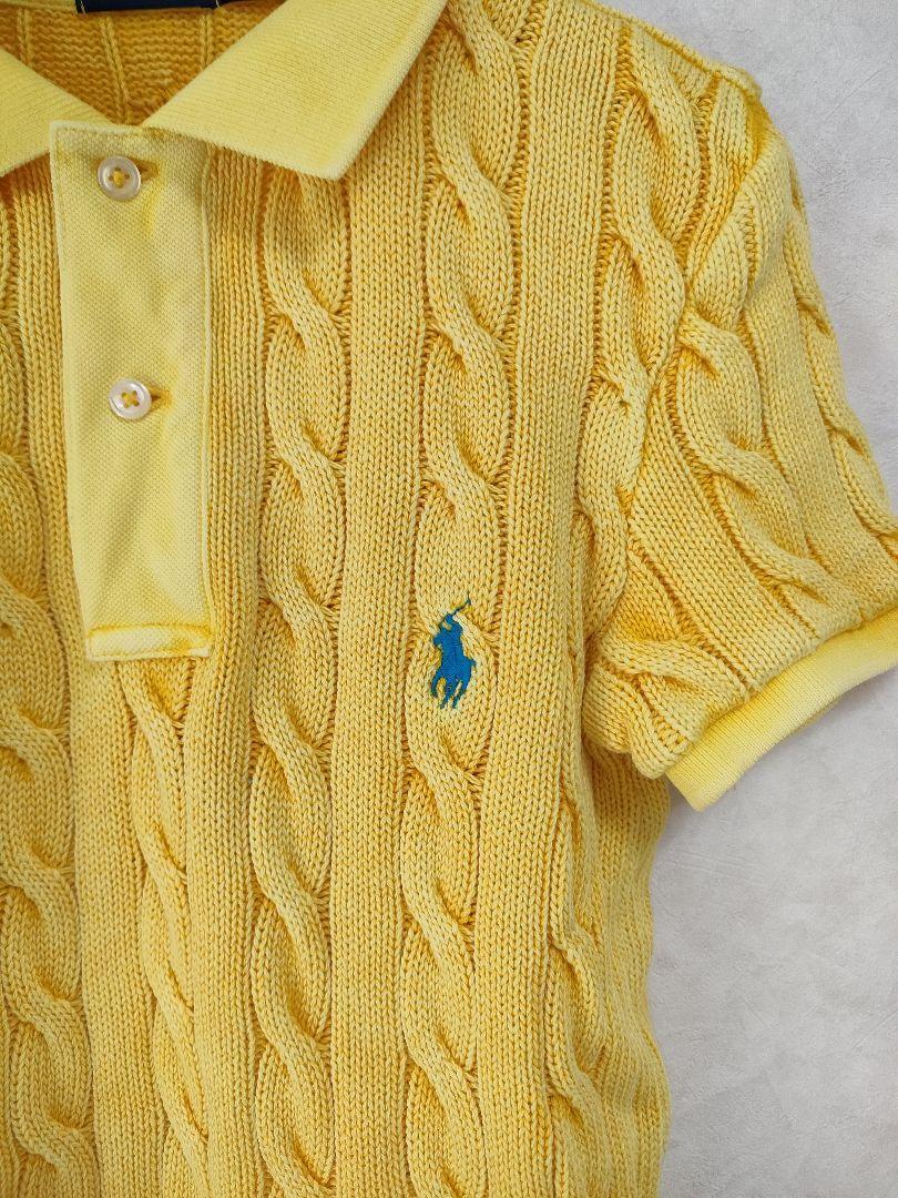 ポロラルフローレン ケーブルニット半袖ポロシャツ ポニーマーク ポロベア ニット POLO RALPH LAUREN SPORT RRL RLX