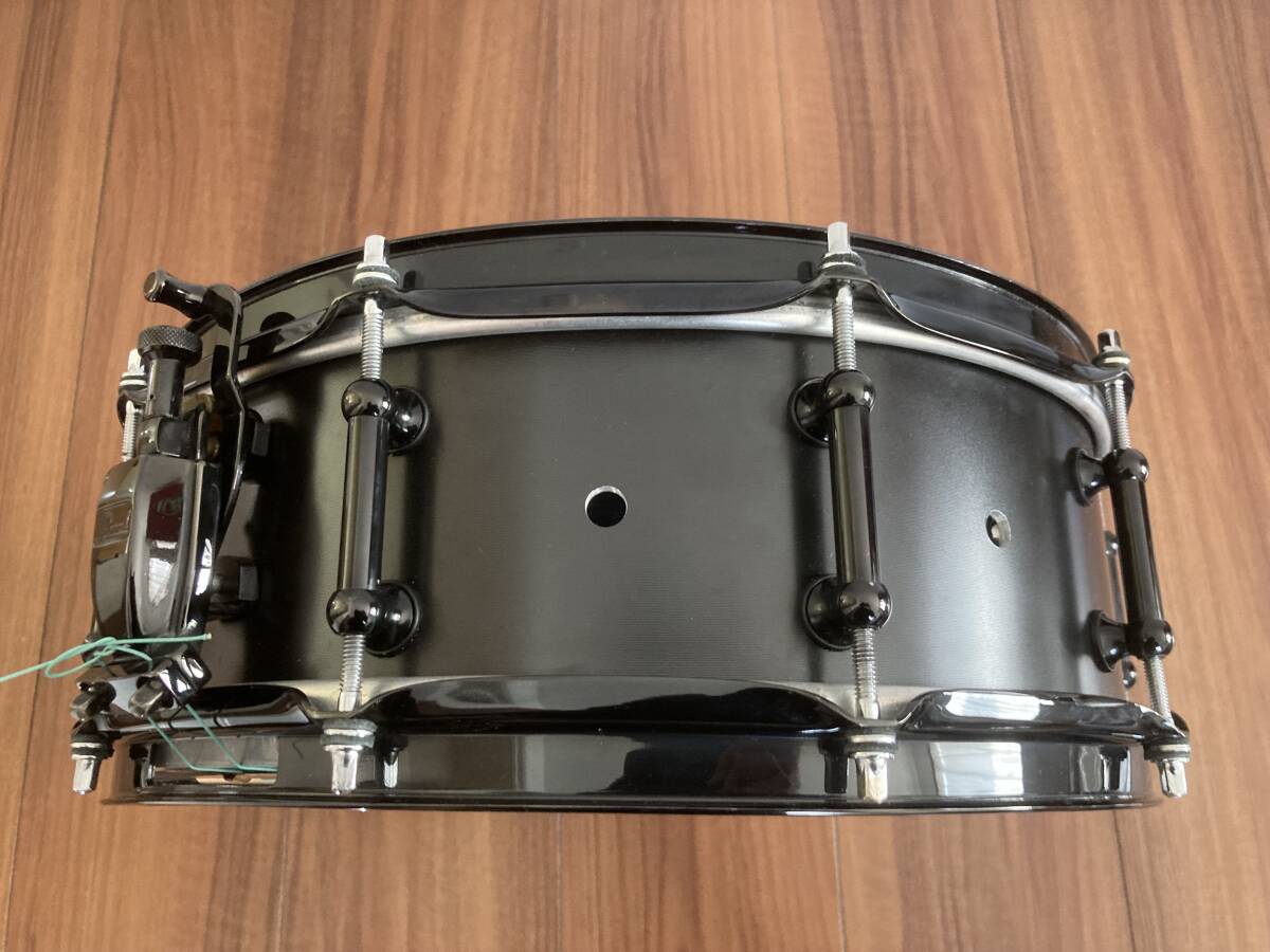 送料無料！パール pearl ultracast 14×5 ウルトラキャスト アルミ スネアドラム カスタム品 ソリッド 1450 リングミュートの画像4