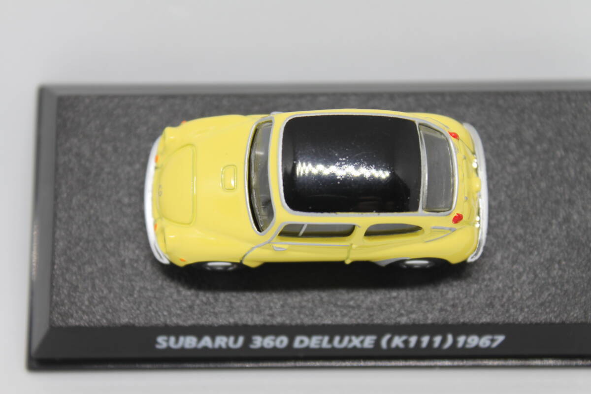 【入手困難.・最終1台】コナミ1/64　SUBARU　DX黄色（台座付属）K111　1967年　絶版名車コレクション_画像4