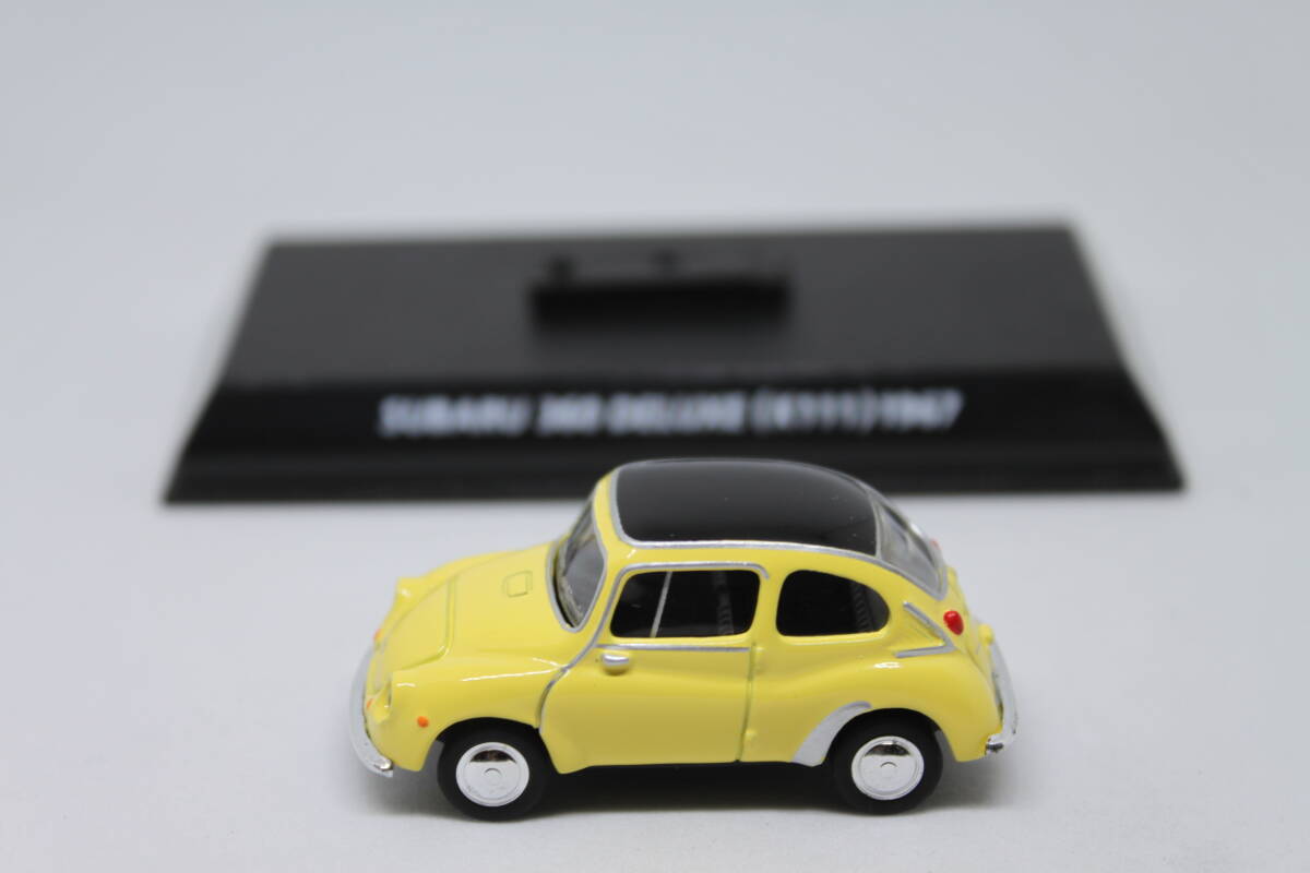 【入手困難.・最終1台】コナミ1/64　SUBARU　DX黄色（台座付属）K111　1967年　絶版名車コレクション_画像7