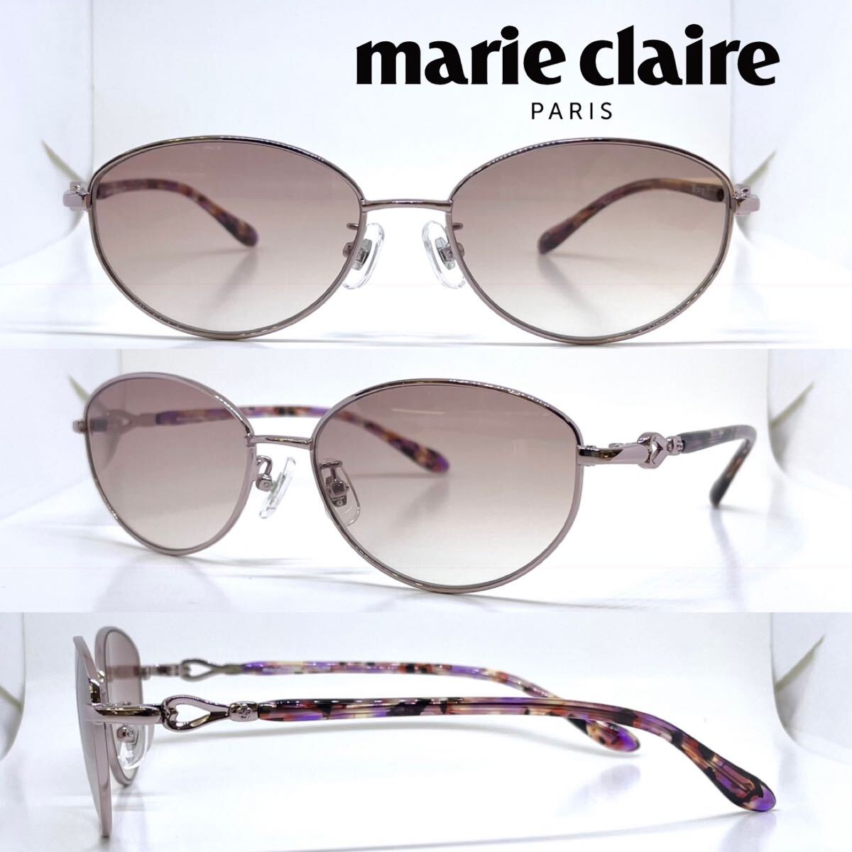 新品 送料無料 marie claire マリクレール サングラス MC5068 2PK フレームカラー ピンク_画像1