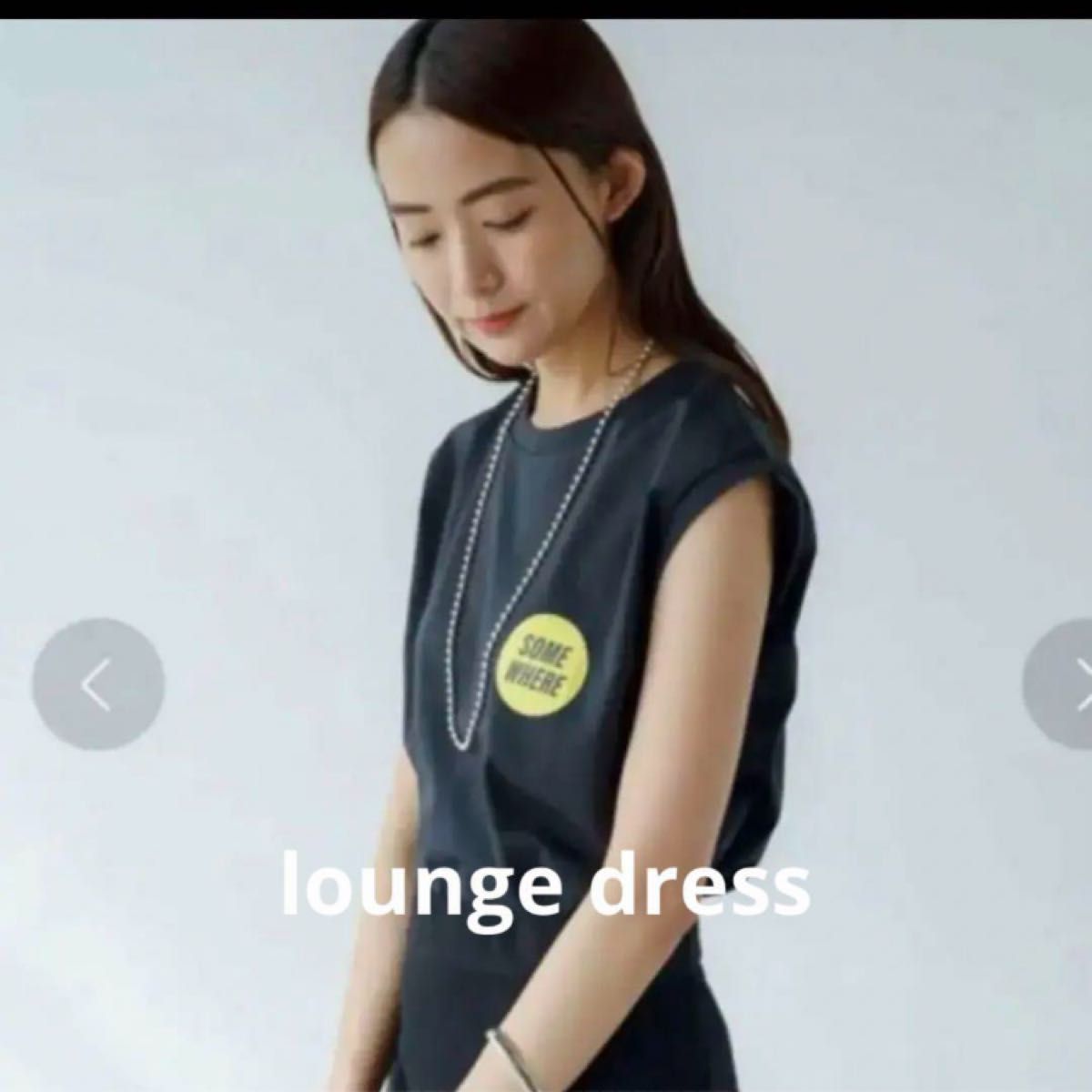 lounge dress  ノースリーブTシャツ　ブラック