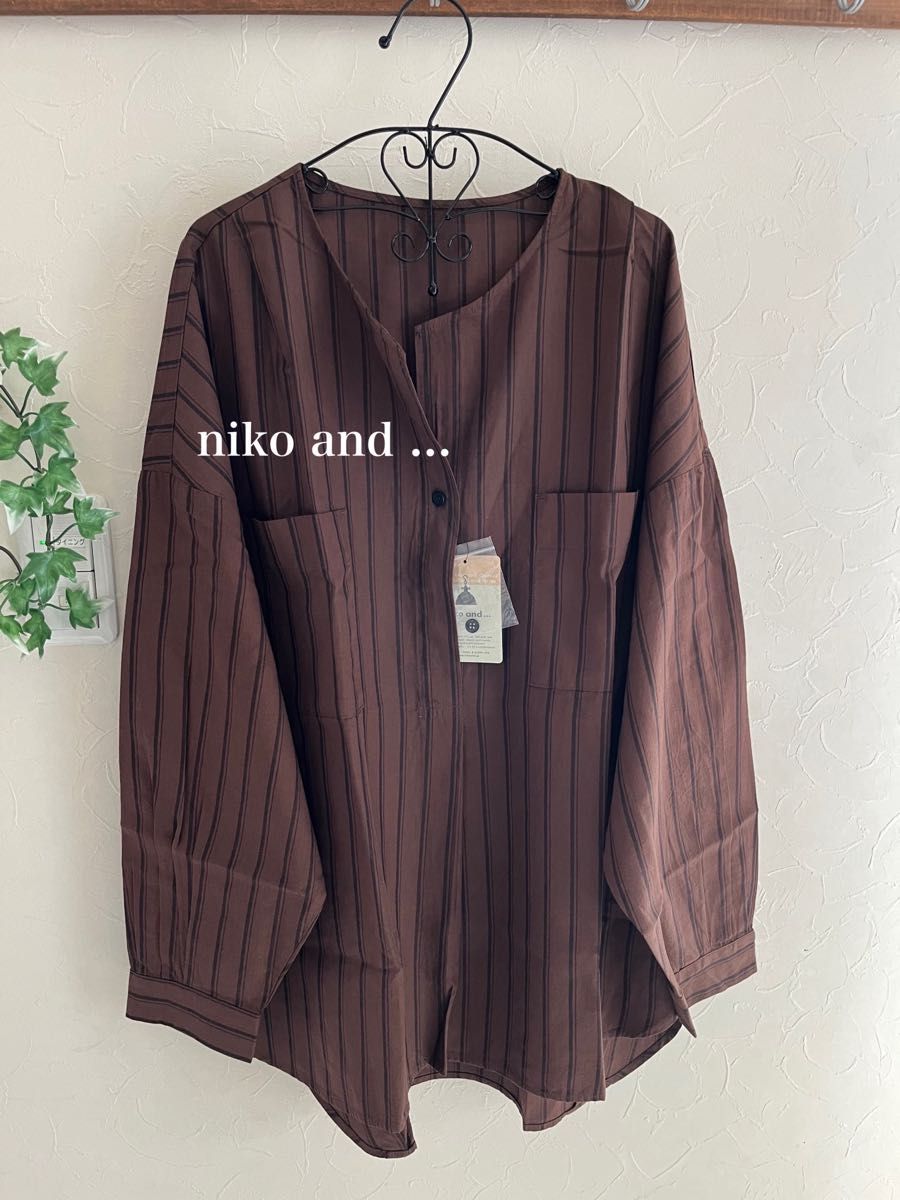 新品　niko and ...★ゆったりスキッパーシャツ