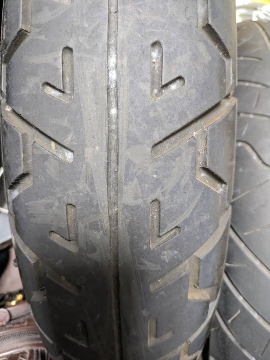 XR400R  17インチ モタードホイール スプロケット ディスク タイヤ付き サビ傷有り ジャンク品 使用可能 大阪吹田出品 引き取り限定の画像9