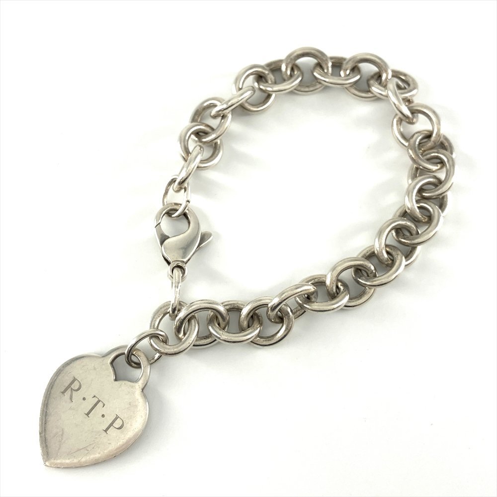 新しいスタイル ハートタグ リターントゥ Tiffany&Co. ティファニー ブレスレット アクセサリー 34.5g 17.5cm シルバー SV925 ブレスレット