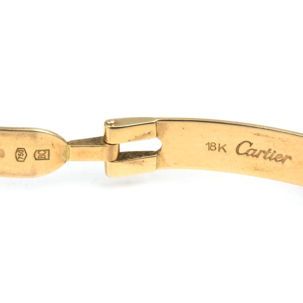 カルティエ Cartier パンテール ヴァンドーム デイト 腕時計 ホワイト文字盤 金無垢 ダイヤベゼル レディースの画像8
