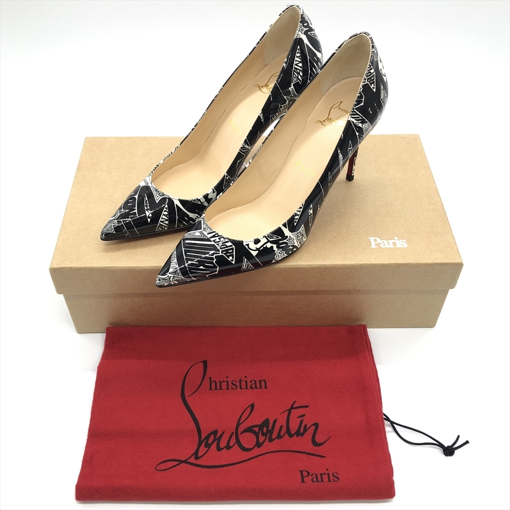 【ほぼ未使用】クリスチャンルブタン Christian Louboutin kate 85 パンプス 36 23.5cm エナメル 9cm ヒール_画像7