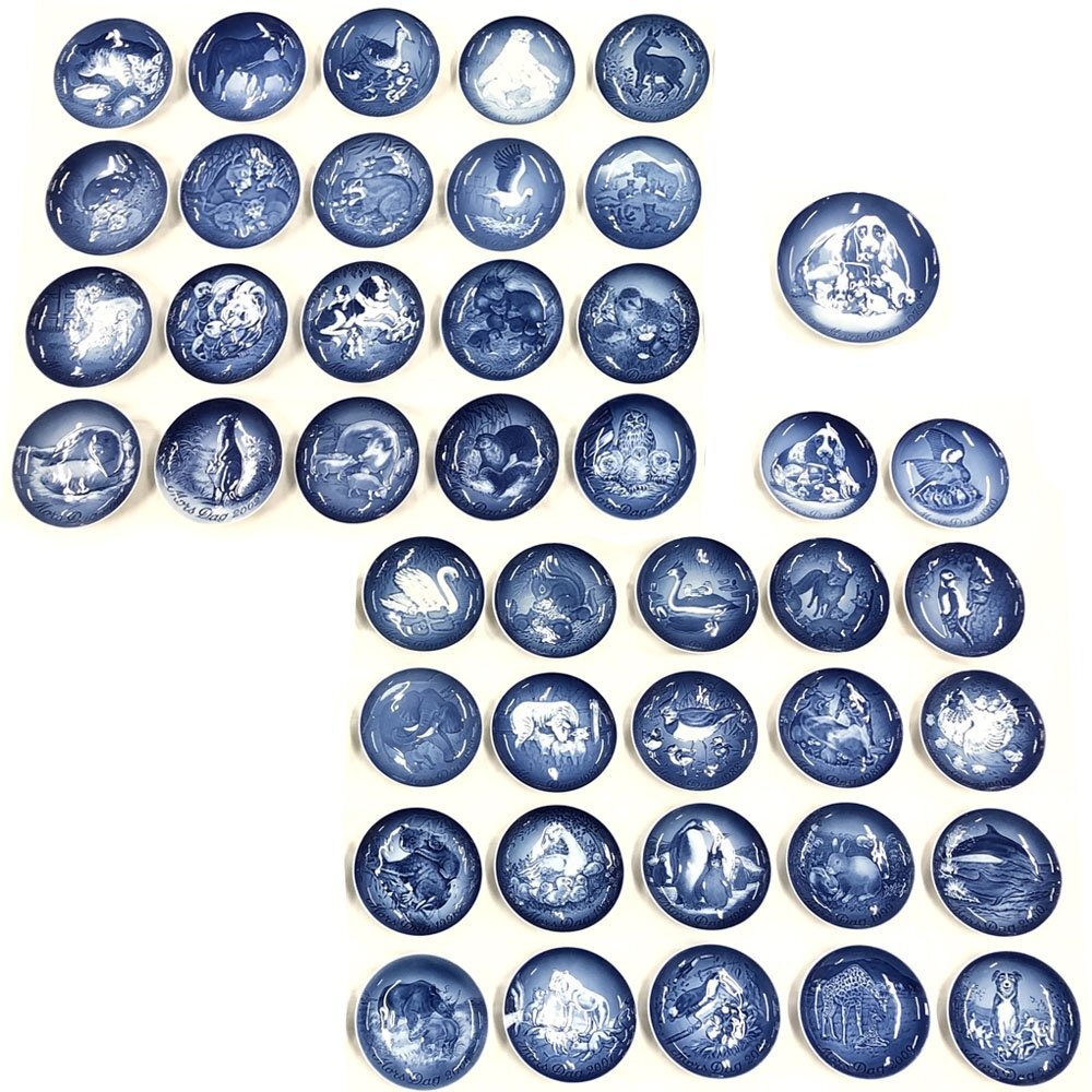 ロイヤルコペンハーゲン Royal Copenhagen 母の日 プレート 43枚 セット まとめ 皿 ブルー Mors Dag 1969～2010 B&G 希少