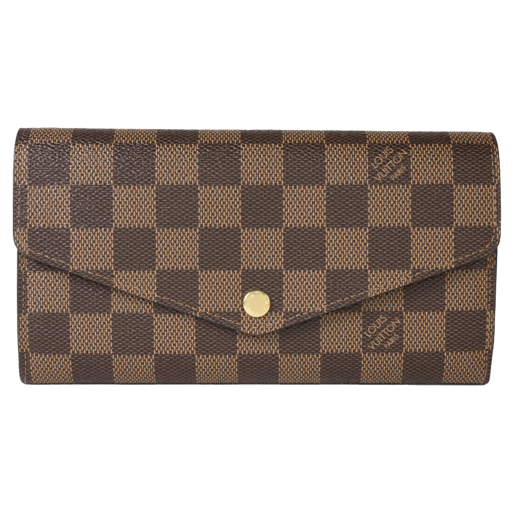 ルイヴィトン LOUIS VUITTON ポルトフォイユ・サラ 長財布 ダミエ エベヌ N60114 ローズバレリーヌ RFID(ICチップ)内蔵_画像1