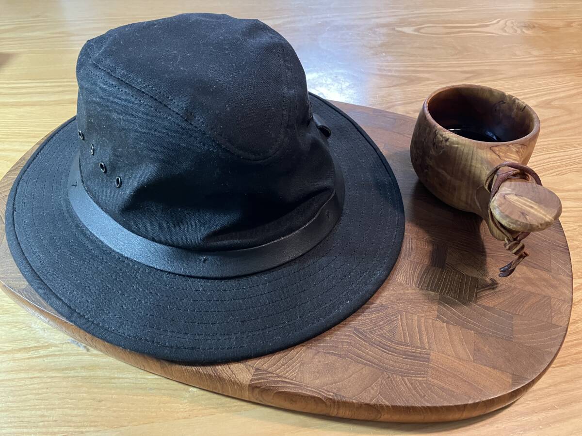 フィルソン オイルフィニッシュ ティンクロス パッカー ハット（ブラック）/Filson Tin Packer Hatの画像1