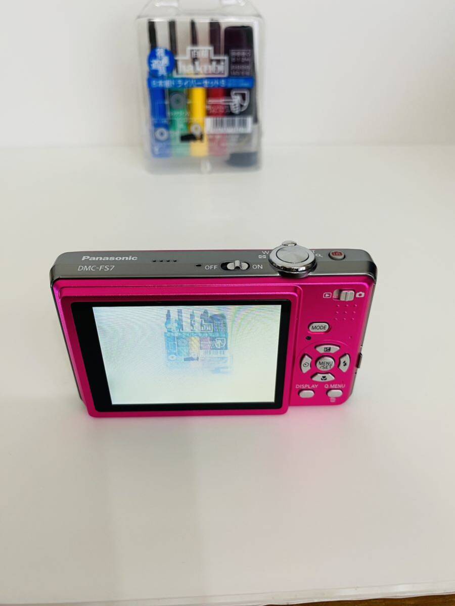 Panasonic LUMIX DMC-FS7 コンパクトデジタルカメラ ピンク 充電器無 2009年購入品_画像10