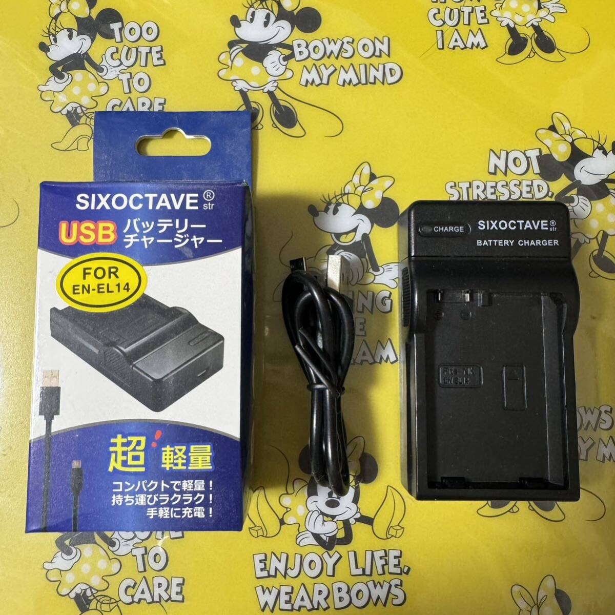 SIXOCTAVE USBバッテリーチャージャー EN-EL-14 USB-Aの画像1