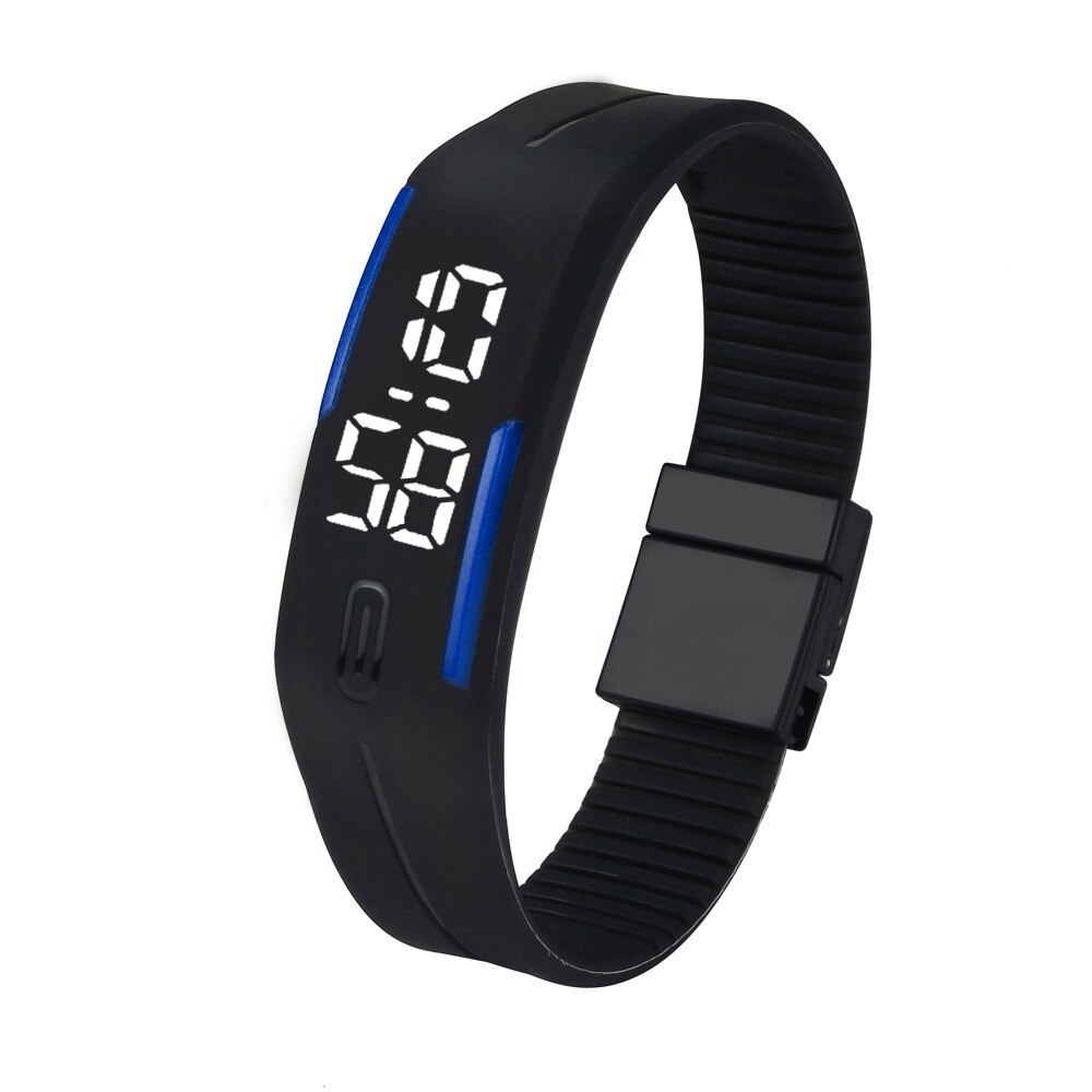 LED digital watch ( wristwatch ) men's lady's man and woman use life waterproof simple sport watch black × blue 