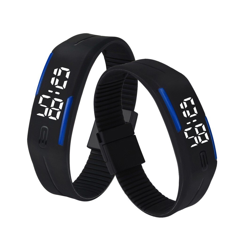 LED digital watch ( wristwatch ) men's lady's man and woman use life waterproof simple sport watch black × blue 