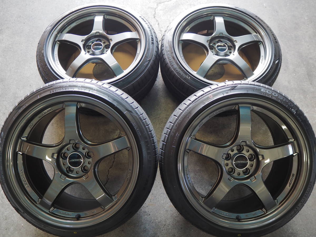 ★軽量★225/40R18 8.5J+38 9.5J+38 5H114.3 新品 人気 5本スポーク TRACER GT-V 1台分 RX-7 RX-8 シルビア スカイラインGTR Made in JAPAN_画像1