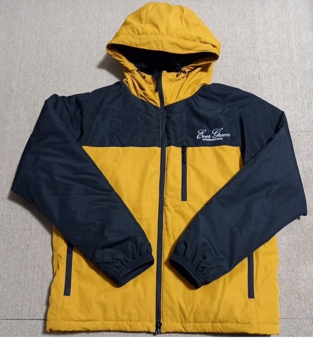 即決 エバーグリーン EVERGREEN E.G.ライトフーディージャケット2 ブラウン/ブラック Lサイズ 美品