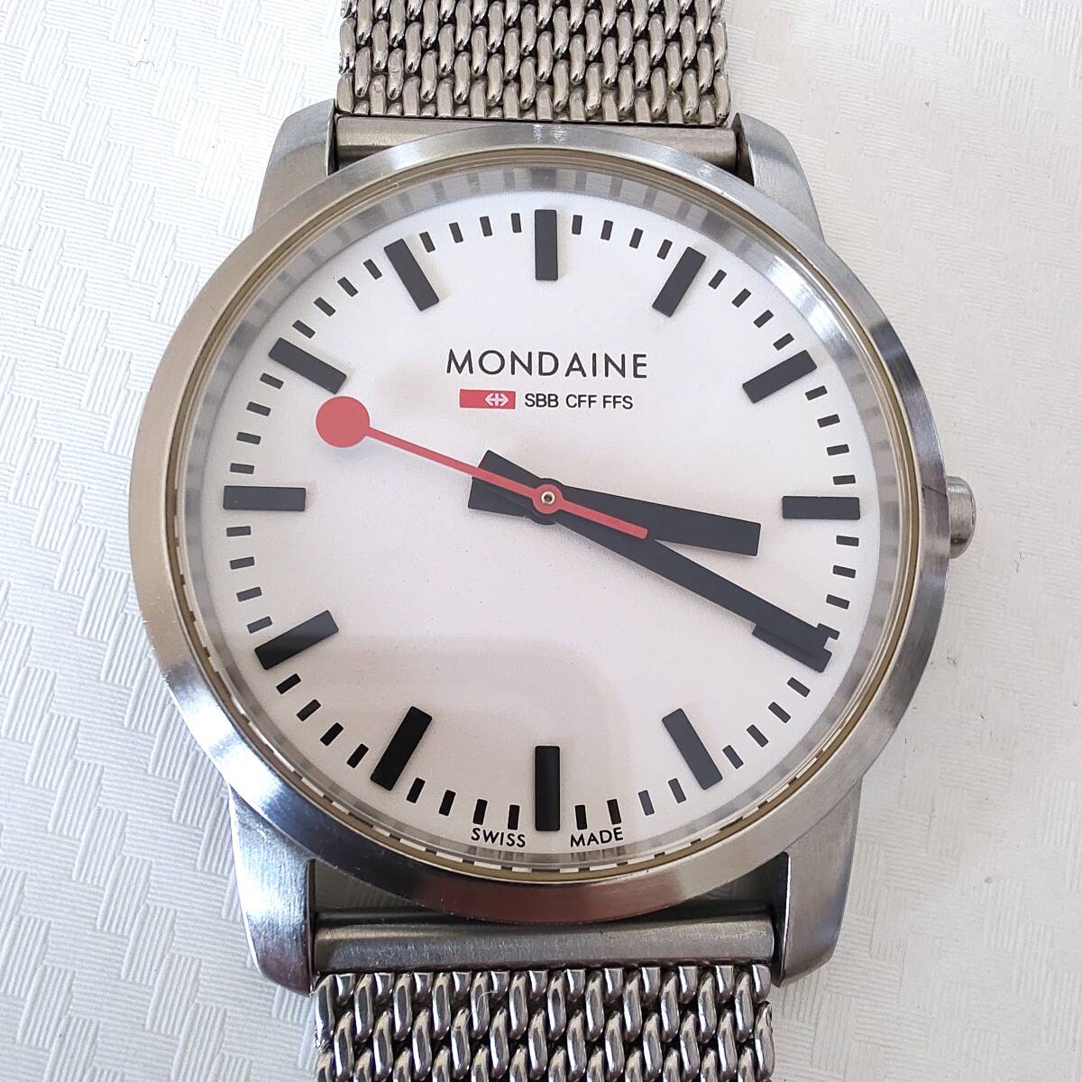 ◆MONDAINE(SWISS MADE) クオーツ腕時計 男性用 [30351]の画像1