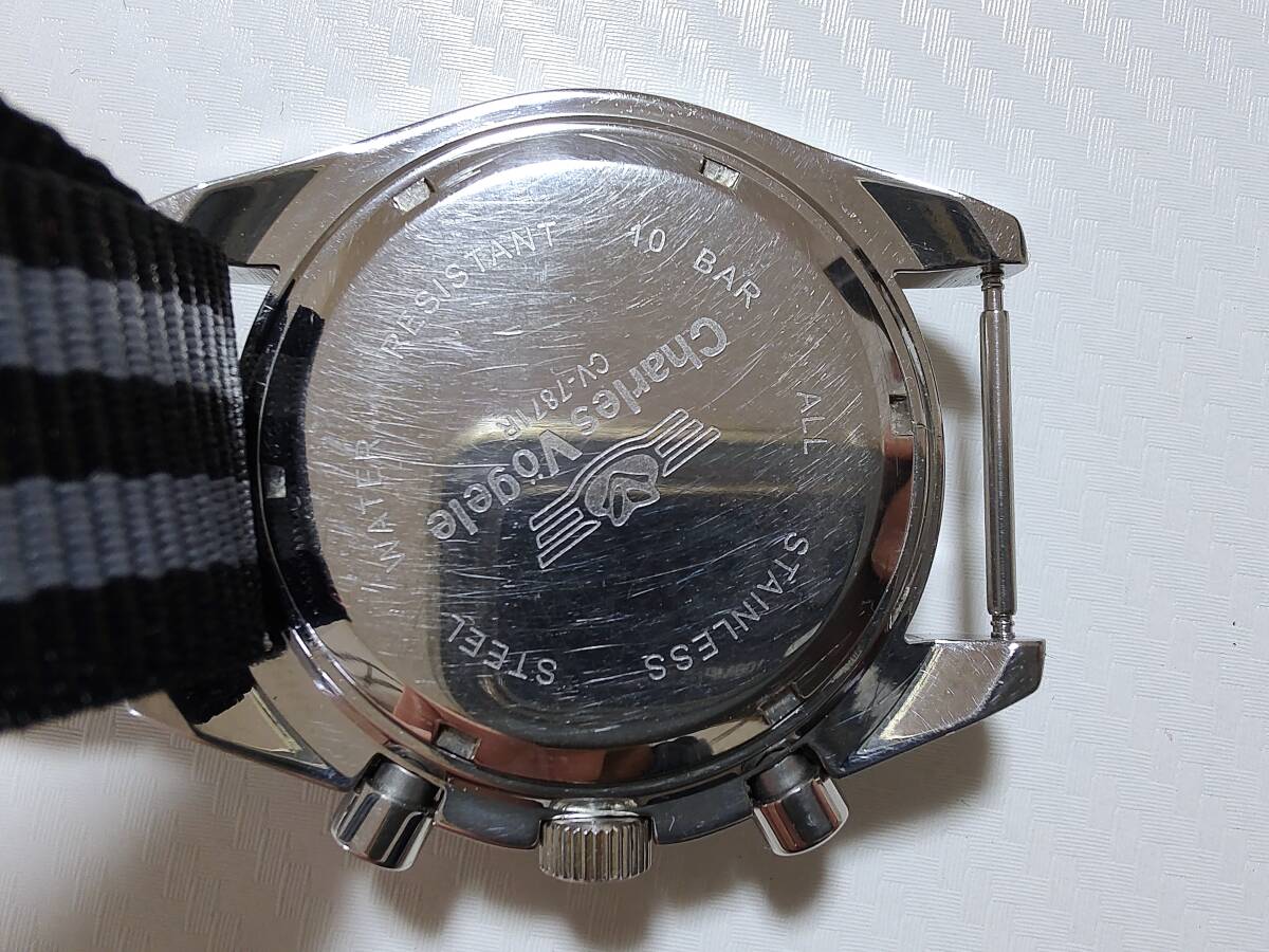 ◆Charles Vogele クオーツ腕時計 クロノグラフ 男性用 [CV-7871R]の画像2
