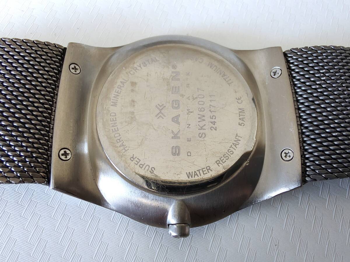 ◆SKAGEN クオーツ腕時計 TITANIUM 男性用 [SKW6007]の画像2