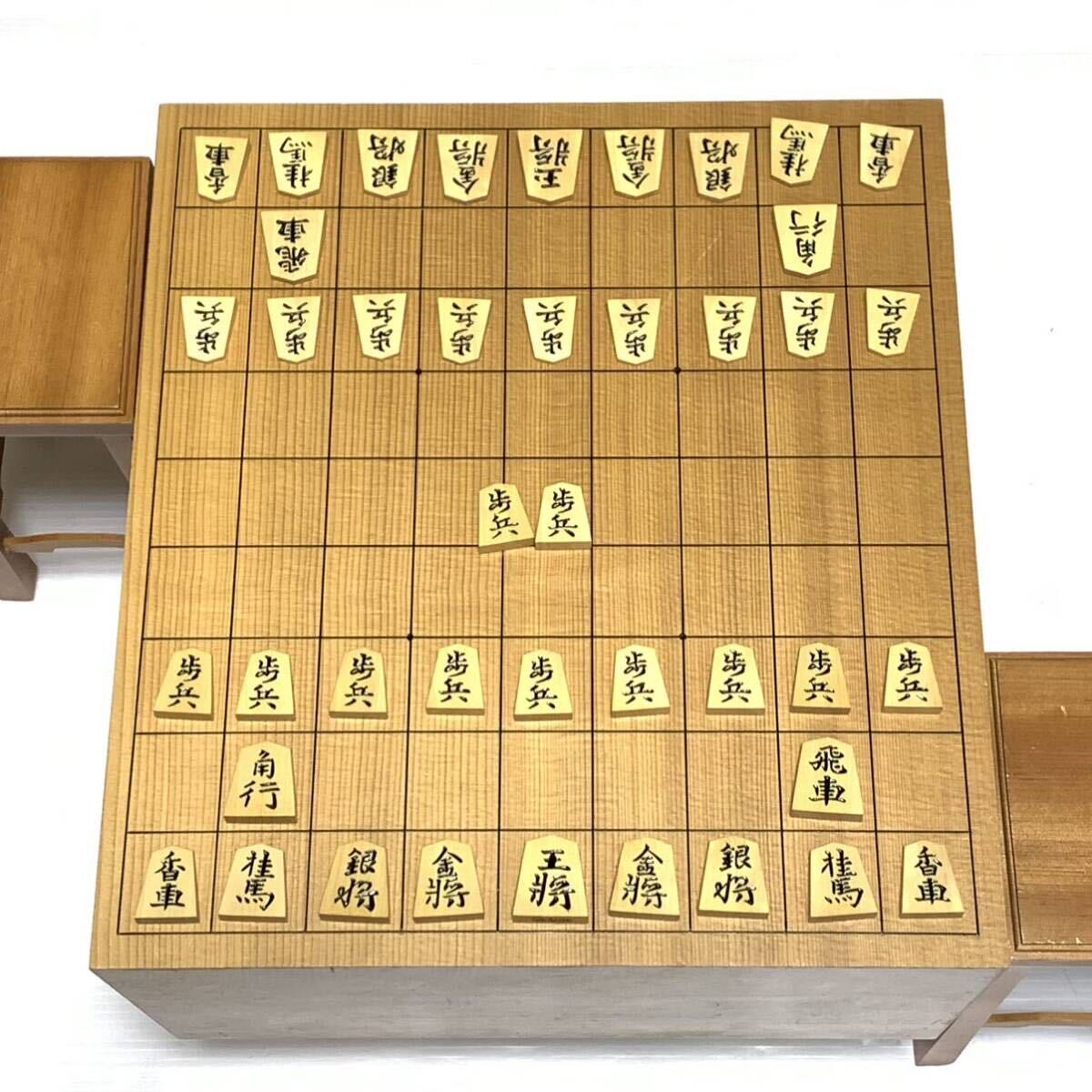 将棋セット 将棋盤 新カヤ 60号 特上 大入れ 駒 錦旗 光匠作_画像1