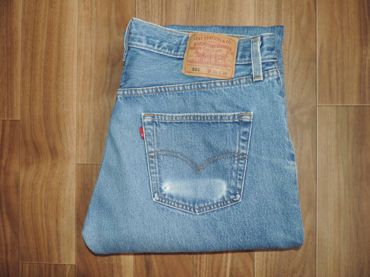 【美中古】Levi's  リーバイス 501 USA製 希少Rタグ  W36 L34 (裾上げL31)の画像1