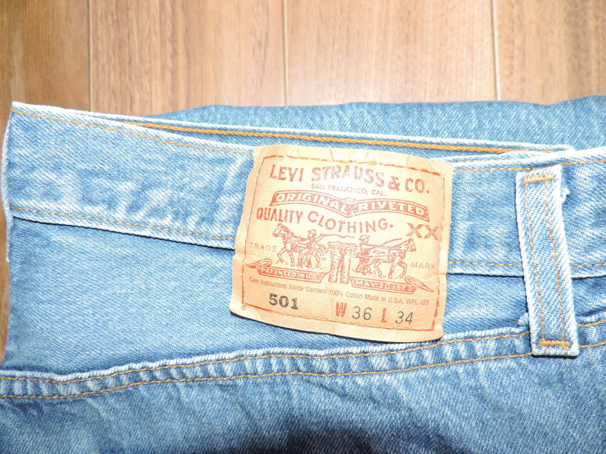 【美中古】Levi's  リーバイス 501 USA製 希少Rタグ  W36 L34 (裾上げL31)の画像2