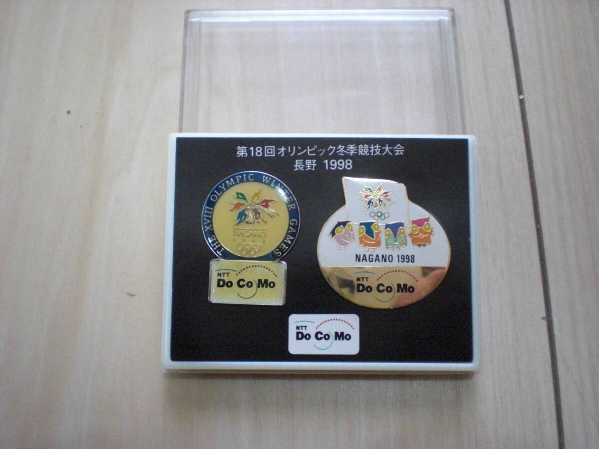 記念バッジ　長野1998　第18回オリンピック　冬季競技大会　ドコモ_画像6