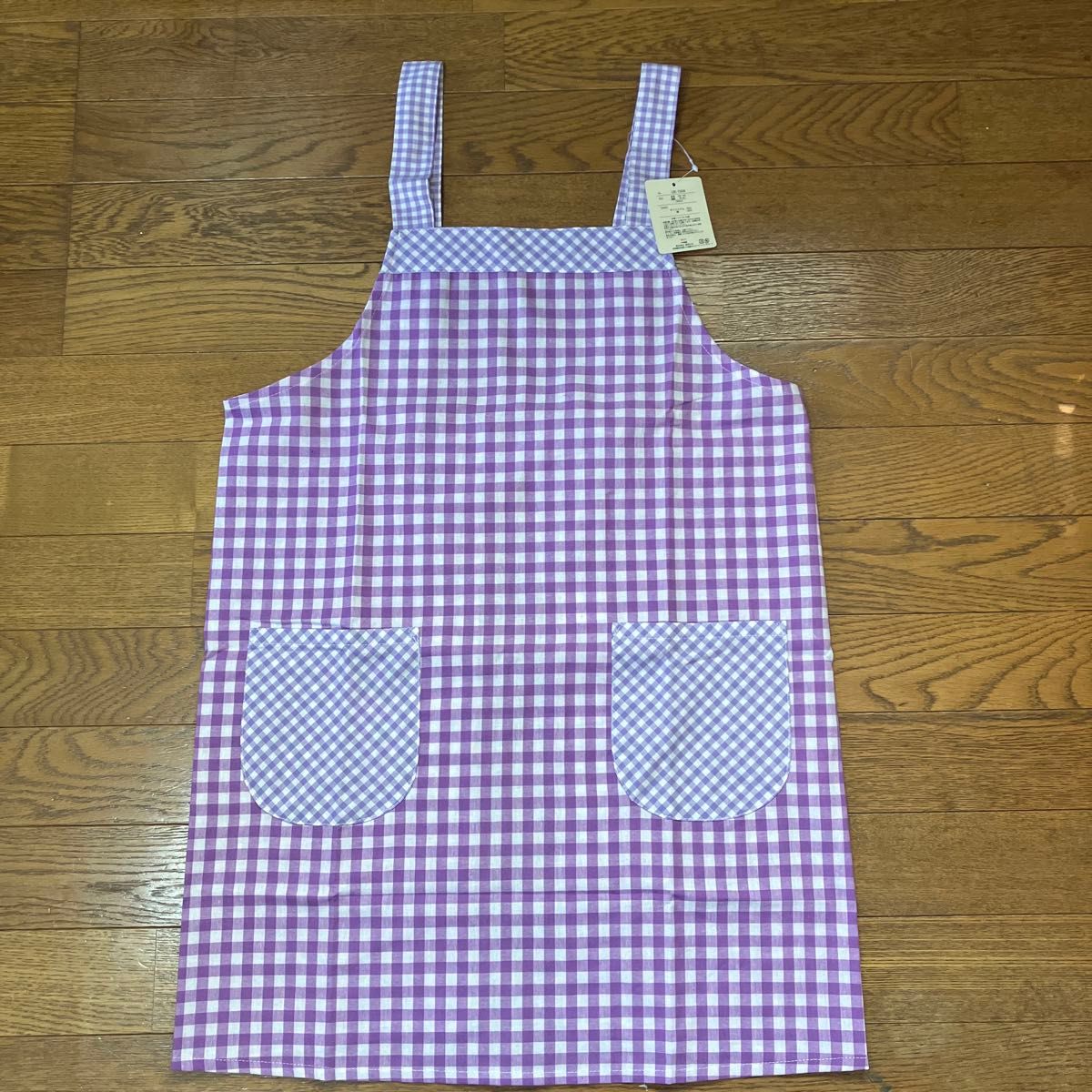 キッズエプロン 藤色 140cm 新品 - エプロン