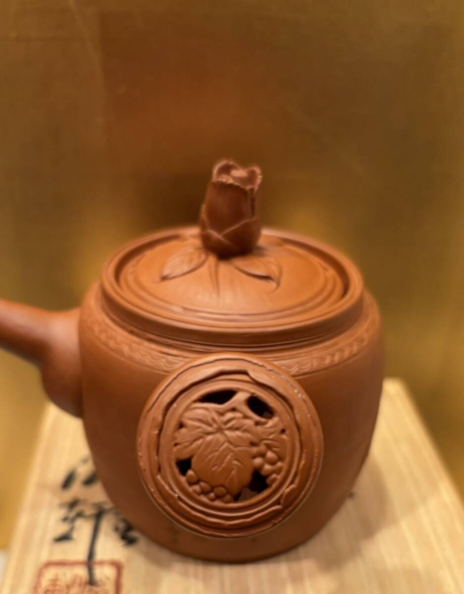  Japanese cedar ...... flower .. tea bin small teapot . tea utensils new goods unused goods also box 