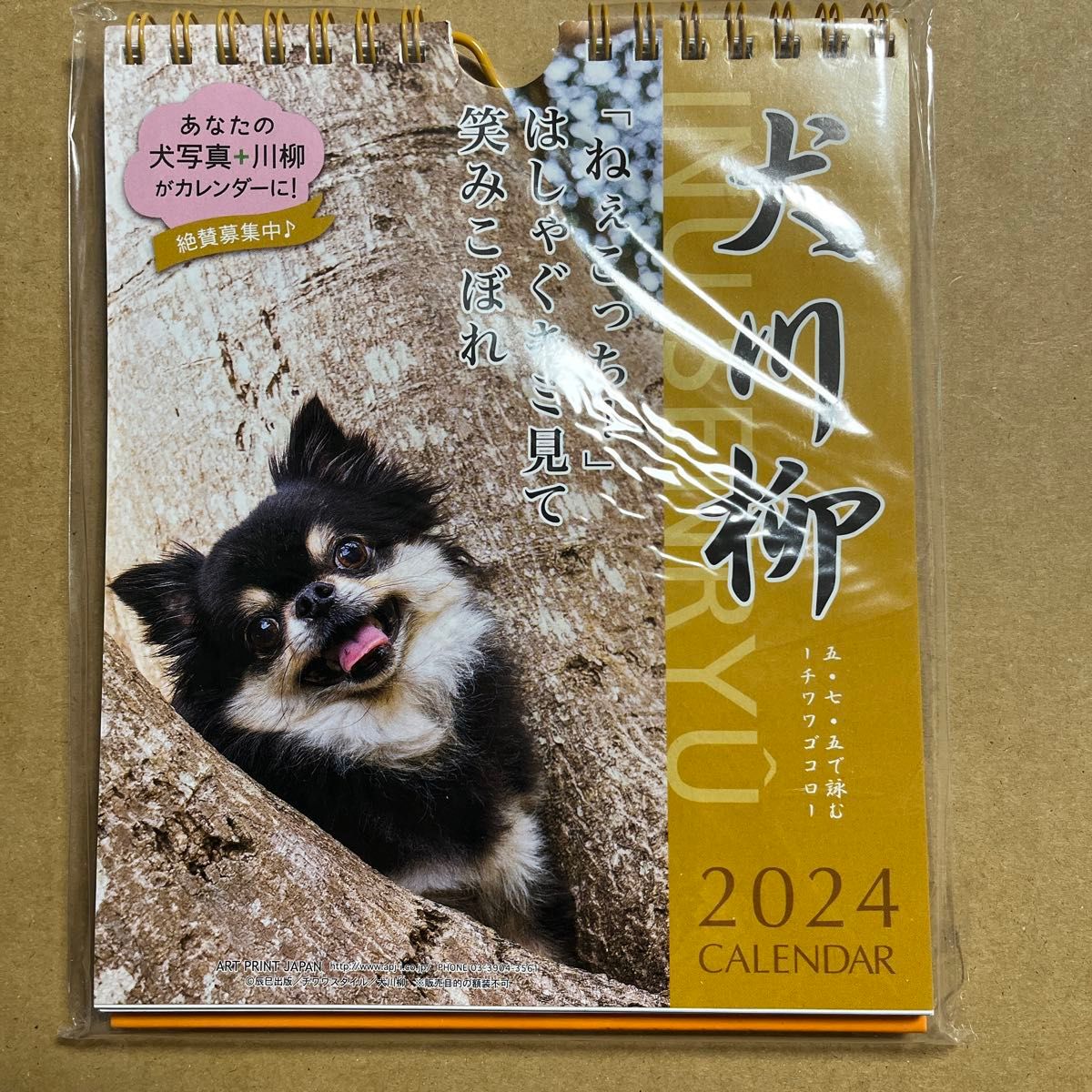 2024年 犬川柳 (週めくり)カレンダー チワワ 卓上カレンダー