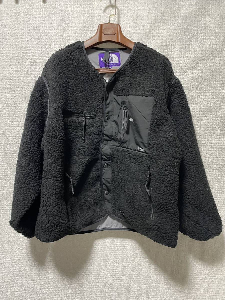 1円~【中古】2022FW THE NORTH FACE PURPLE LABEL Wool Boa Fleece Field Cardigan ウールボアフリースフィールドカーディガン