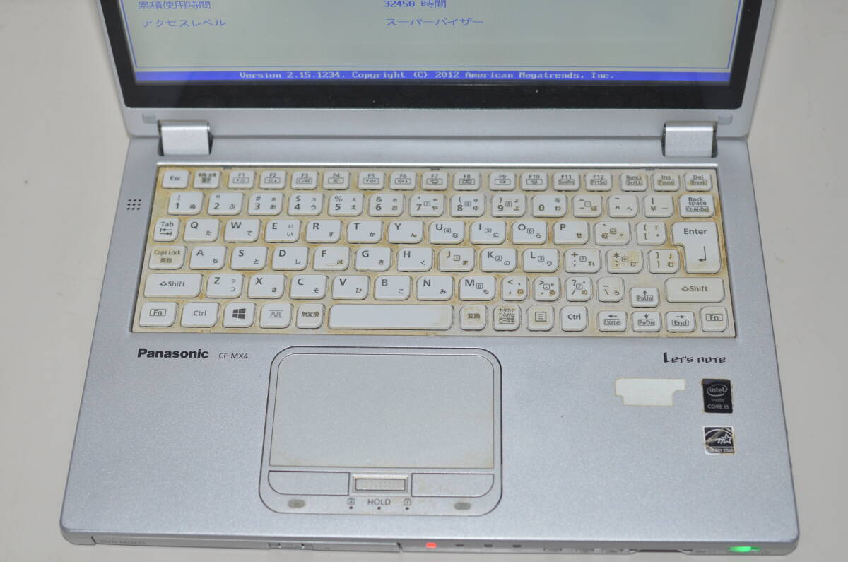 ジャンク品ノートパソコン Panasonic CF-MX4H11NC core i5-5200U 12.5インチの画像3
