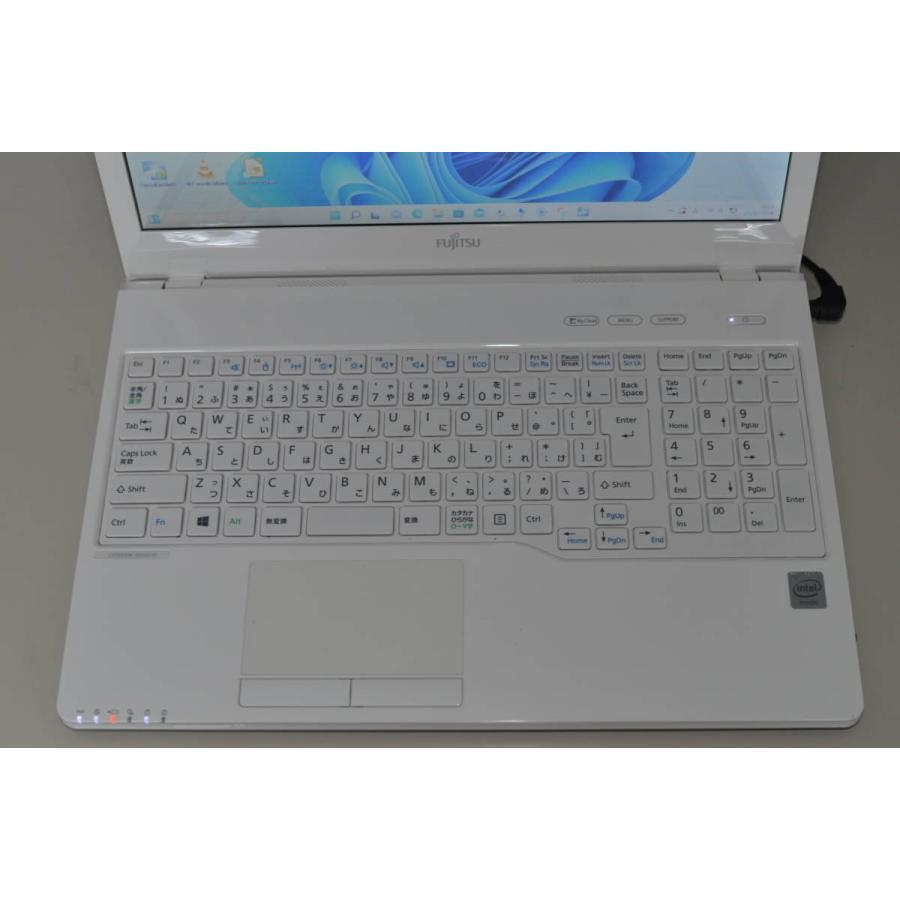 中古良品ノートパソコン 富士通 AH42/W Windows11+office Celeron-3205U/爆速SSD128GB/メモリ8GB/15.6インチ/無線内蔵/DVDマルチ/WEBカメラの画像4