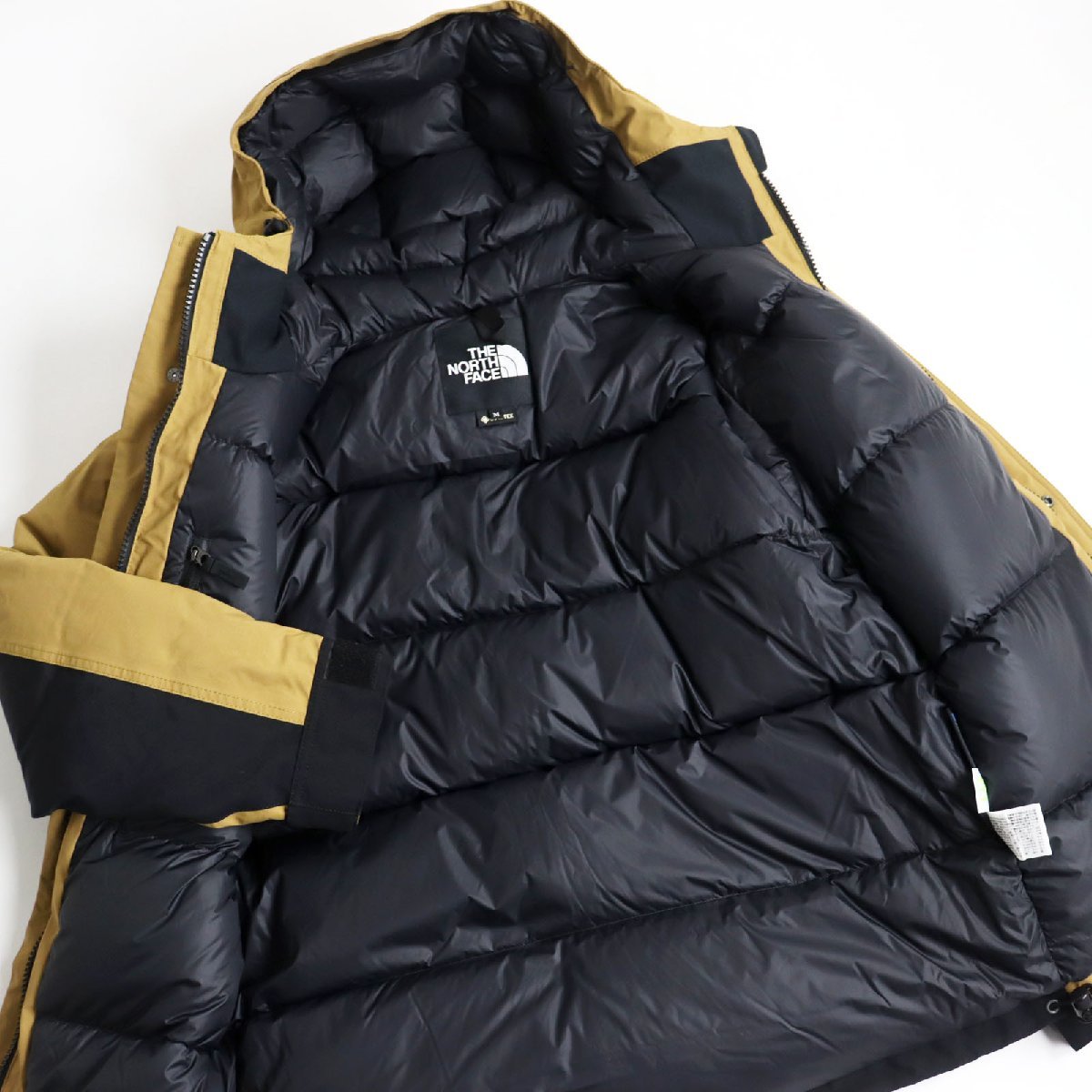 極美品 THE NORTH FACE ザ・ノースフェイス ND91930 GORE-TEX/ゴアテックス マウンテンダウンジャケット キャメル×ブラック M 正規品_画像3