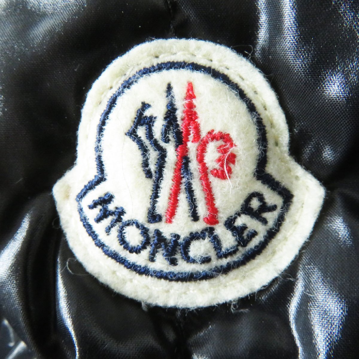 極美品 MONCLER モンクレール ALBIZIA ロゴワッペン フォックスファー・フード付き ZIP ロングダウンコート ブラック 1 レディース_画像6