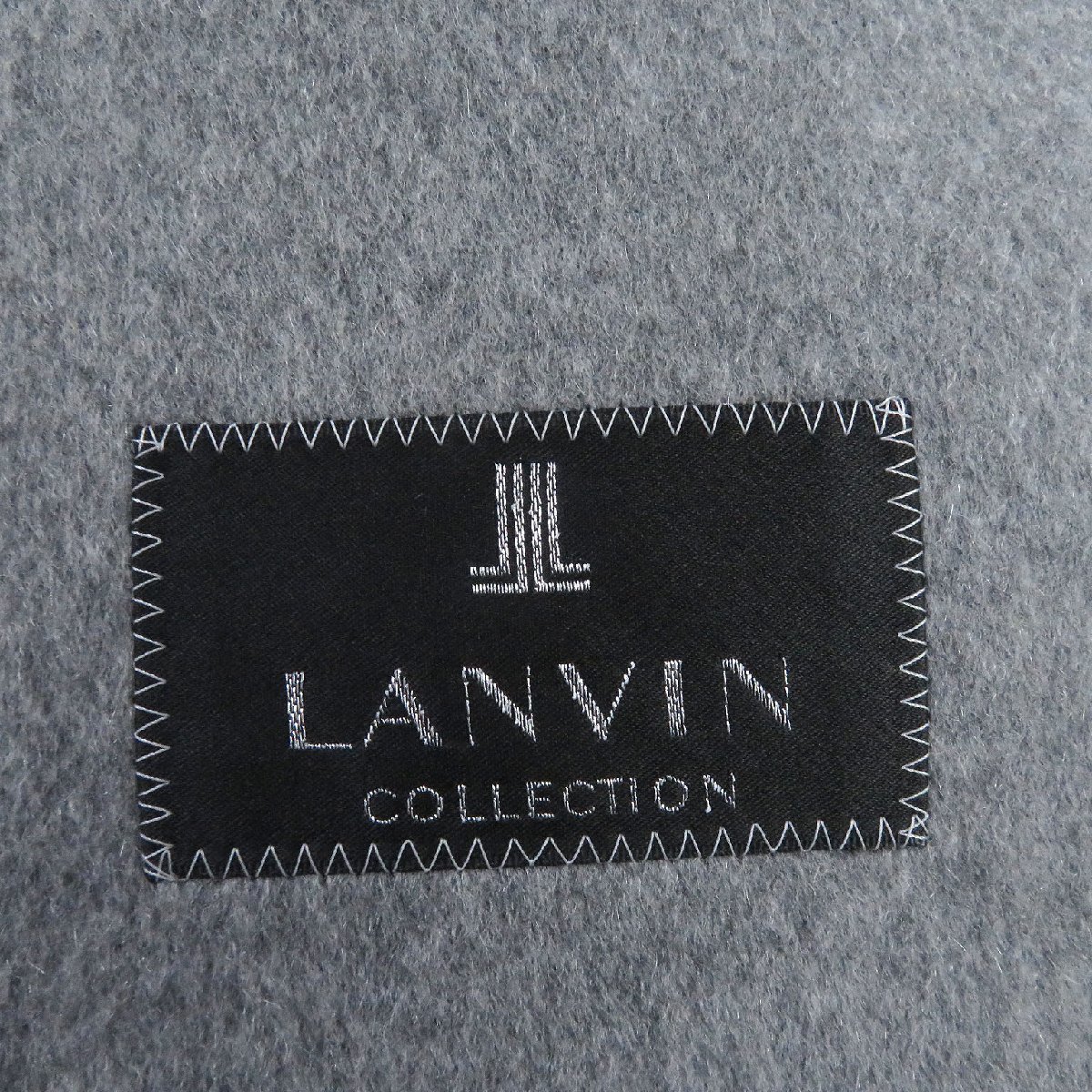 極美品 LANVIN COLLECTION ランバン カシミヤ フライフロント ロングコート チェスターコート ライトグレー 46 日本製 正規品 メンズ_画像6