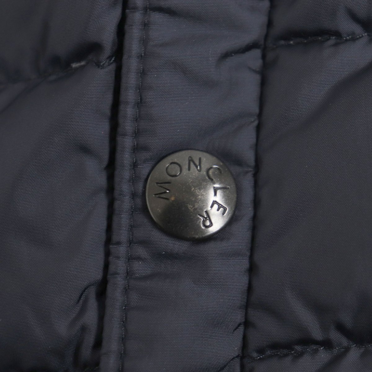 美品 MONCLER モンクレール 2019年製 MAGLIONE ニット切替 フード・ロゴワッペン付き WZIP ダウンジャケット ネイビー L 正規品 メンズ_画像8