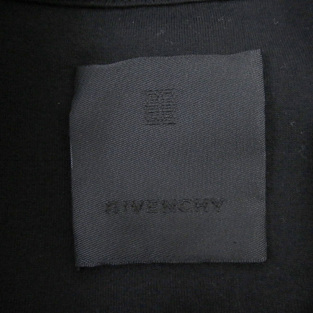 美品 GIVENCHY ジバンシィ 22SS BM716B3Y6B コットン 4Gロゴ エンブロイダリー SLIM FIT カットソー 半袖Ｔシャツ ブラック L 正規品_画像5