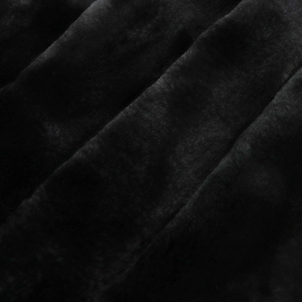 極美品 VIOLETA MINK ミンク シルク100% リバーシブル 本毛皮超ロングコート ブラック Lサイズ相当 日本製 レディース_画像6