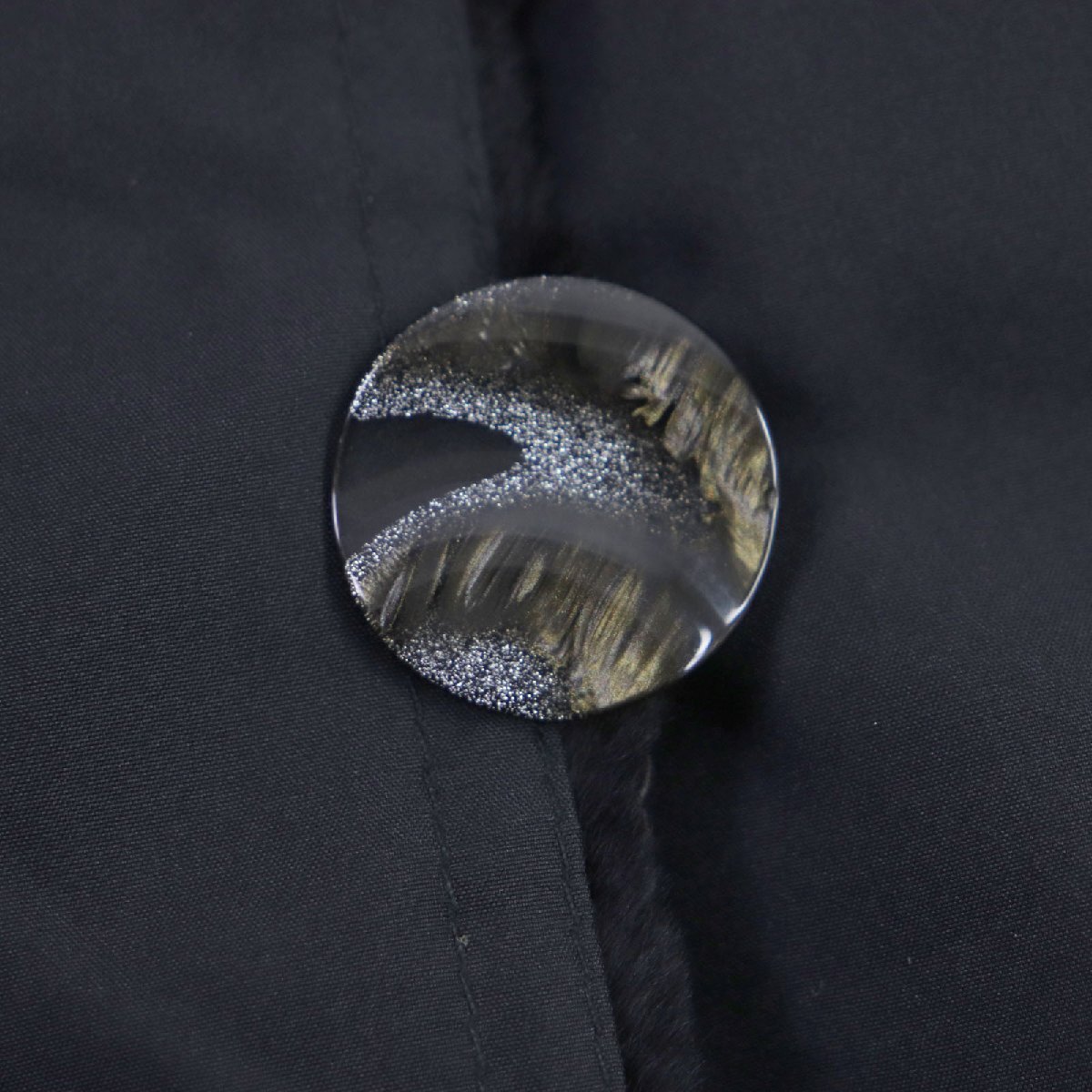 極美品 VIOLETA MINK ミンク シルク100% リバーシブル 本毛皮超ロングコート ブラック Lサイズ相当 日本製 レディース_画像8