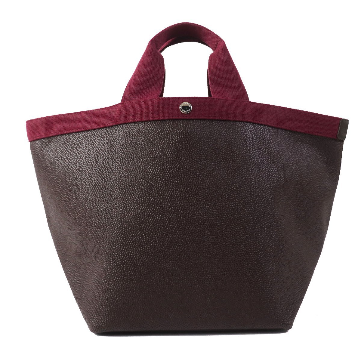  beautiful goods HERVE CHAPELIER Herve Chapelier 725GPko-tedo canvas boat type tote bag Brown bordeaux storage bag attaching . made lady's 