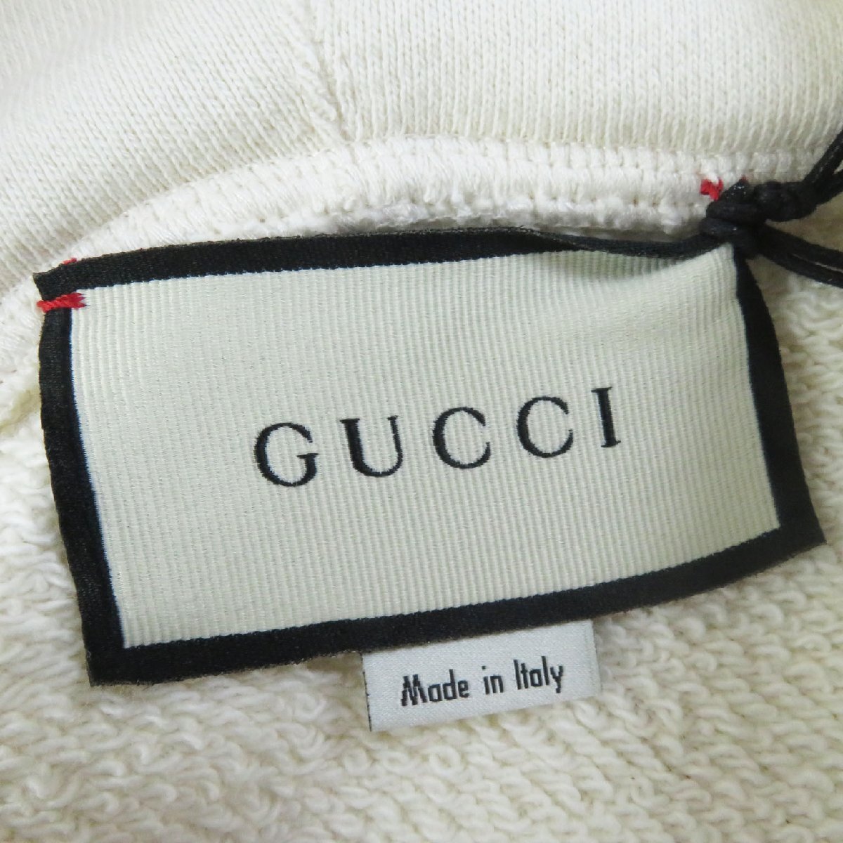  превосходный товар GUCCI Gucci 19AW 469251 хлопок 100% передний принт ввод Parker слоновая кость XS Италия производства стандартный товар женский 