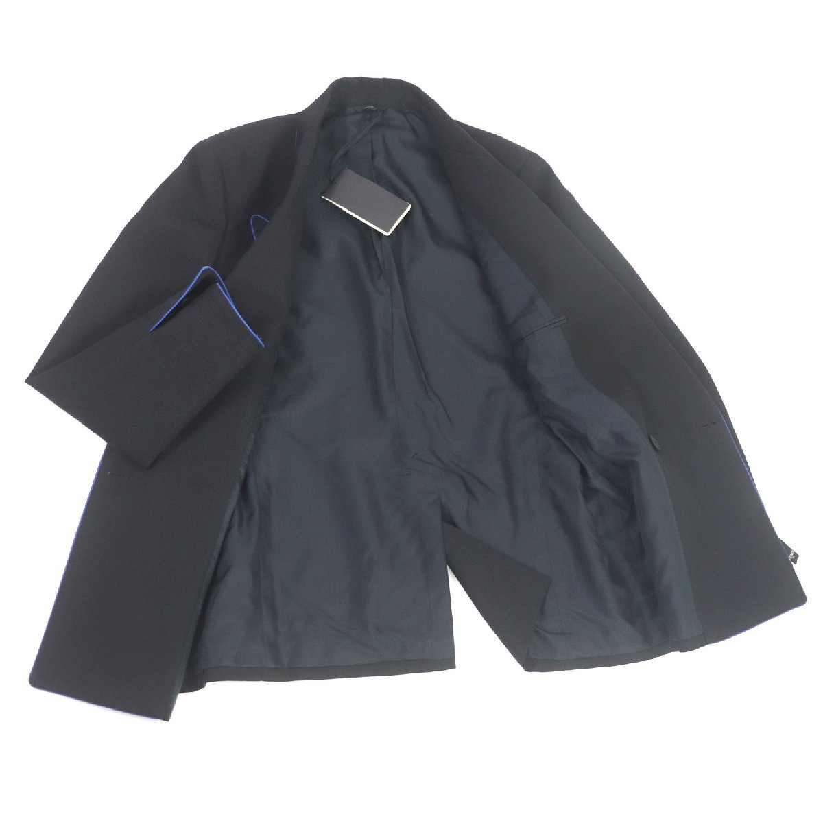  unused goods FENDI Fendi 2021 year made FJ0641 Double-breasted Gabardine Blazer tailored jacket black 48 Italy made regular goods 